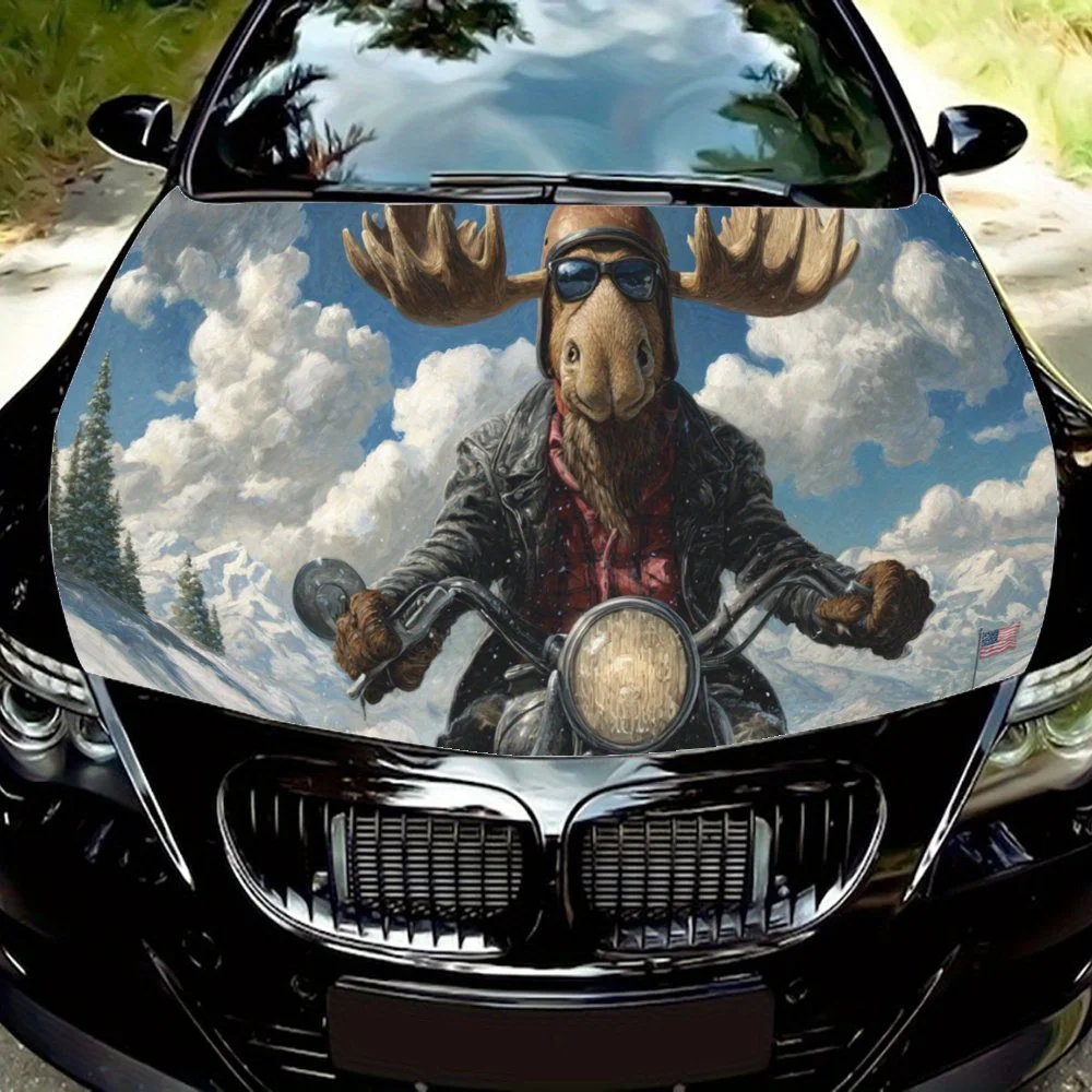 

Dominant and Cool Mechanical Deer car hood stickers, waterproof self-adhesive, scratch resistant, easy to stick, durable car PVC