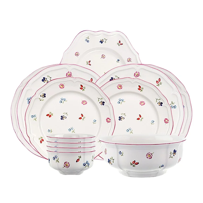 

Bowls and plates European plates Vegetable plates Household small garden dopamine tableware