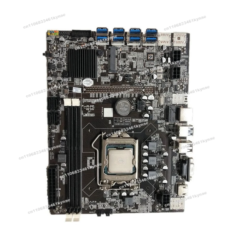 Suitable for The New 8 Card B75 Computer Main Board CPU Set LGA1155 DDR3 Memory 8 USB To PCIE Graphics Card