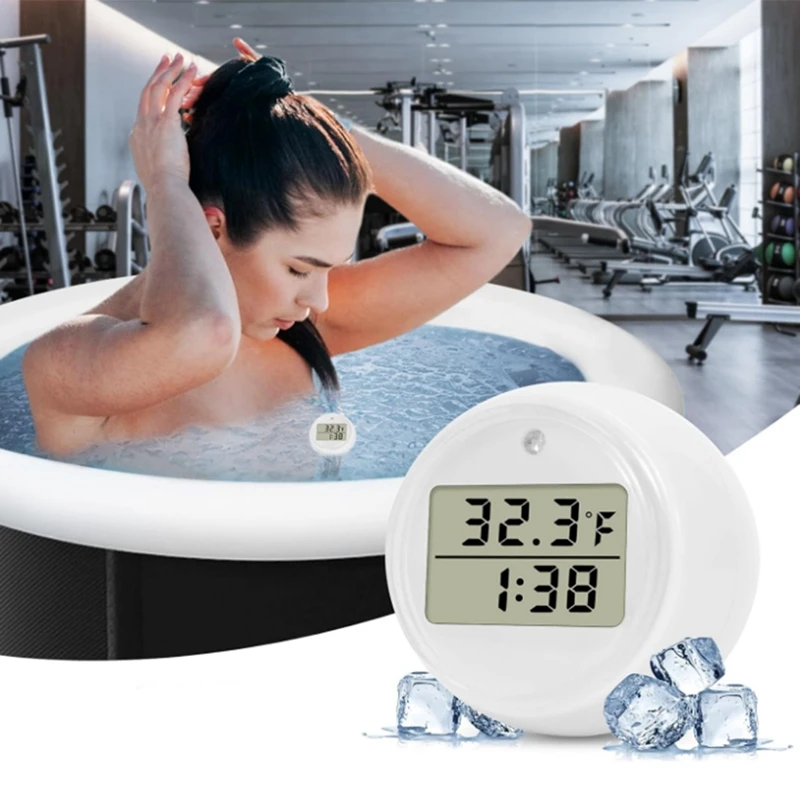 Ice Bath Thermometer Timer, Floating Thermometer For Ice Bath, Waterproof IP67, Cold Plunge Thermometer & Timer Easy To Use