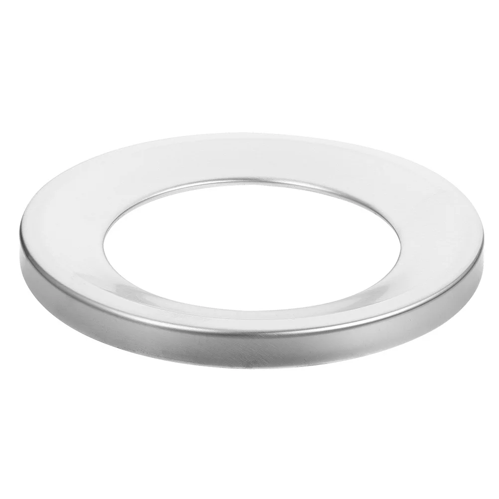 

30cm Stainless Steel Recessed Trash Bin Lid Round Design for Countertops Bathroom Tabletop Organization