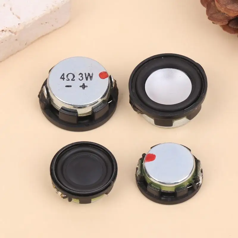 2 pçs 20/24mm 4 ohm 3w mini alto-falantes de som redondo baixo alto-falante de cinema em casa alto-falantes portáteis diy