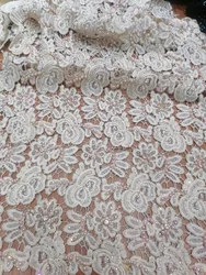 Beautiful,Heavy,African Nigeria Water soluble Fabirc/Dress design ,Pearls Embroidery Lace For Party,Women's Evening dress