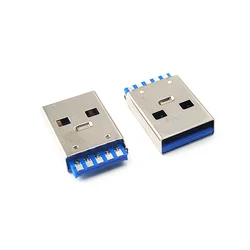 Connettore USB 3.0 Tipo A Maschio da 10/50 Pezzi, Presa di Ricarica USB 3.0 per Trasmissione Dati ad Alta Velocità, Saldabile