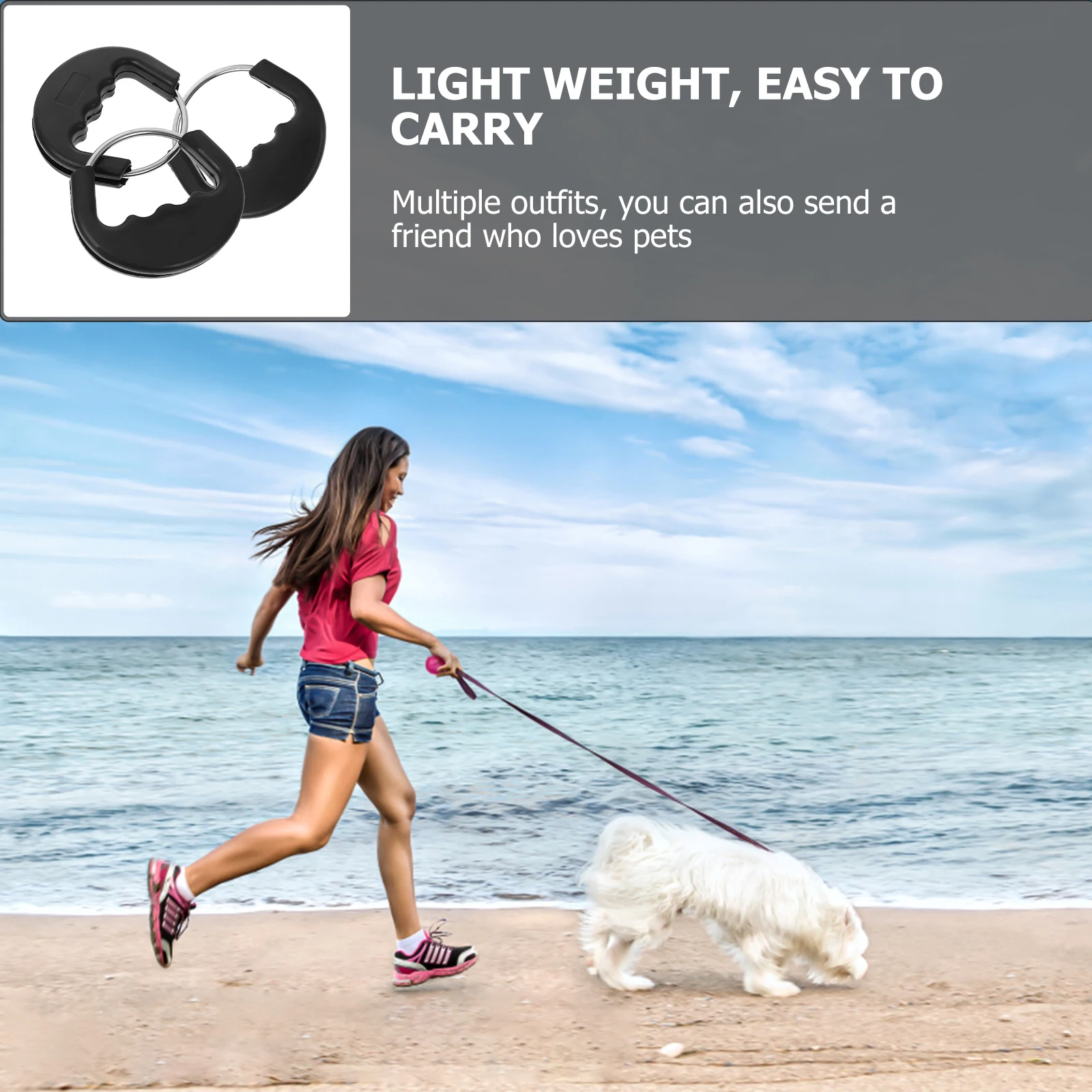 

3pcs Rubber H Leash Durable Ergonomic Pet Supplies Traction Rope Walking Jogging Running Camping Hiking Leisure Comfort