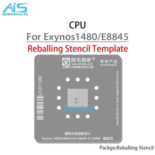 Szablon do reballingu BGA dla Samsung Galaxy A55 Exynos 1480 E8845P płyta procesora roślinna cyna netto