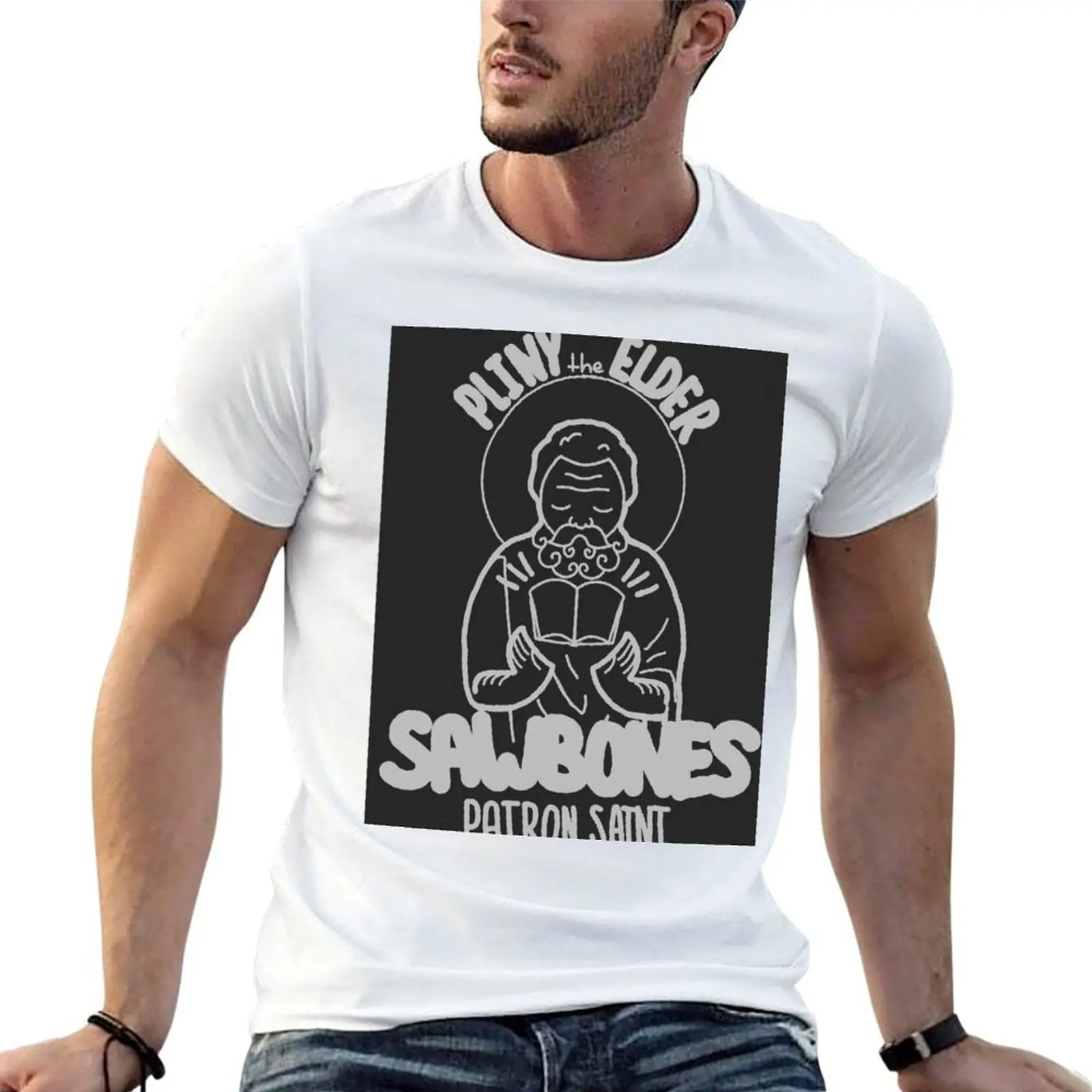 

Pliny the Sawbones Patron Saint T-Shirt t shirt personalised t shirt men 100% cotton luxury brand T-Shirt