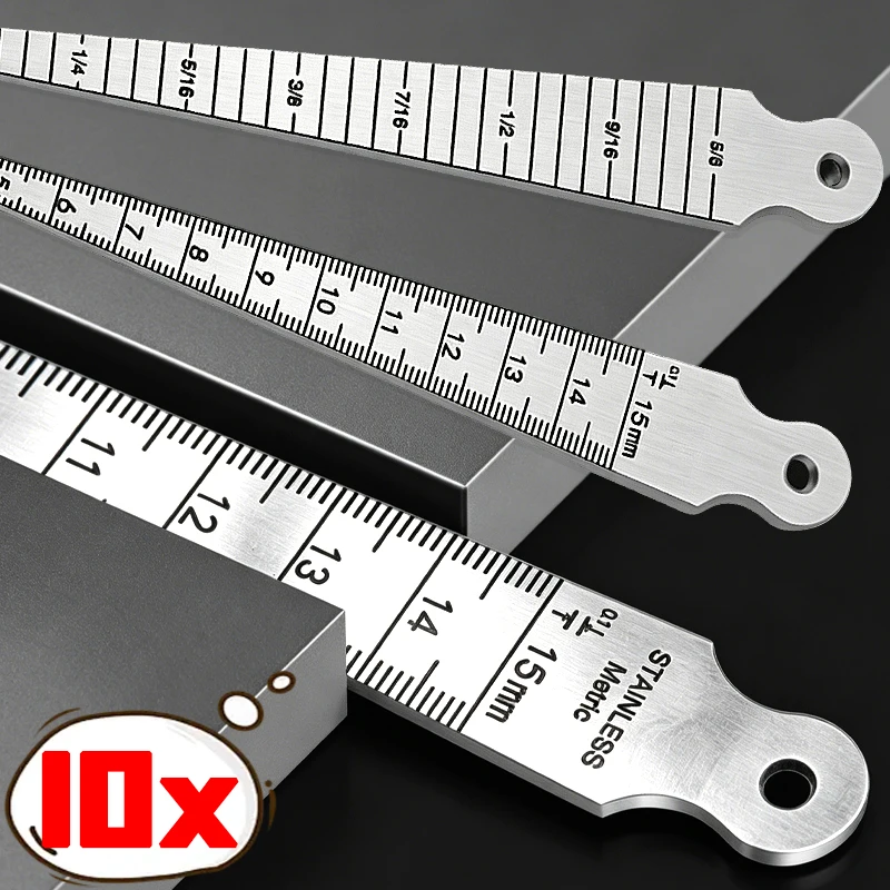 Stainless Steel Taper Gauge Feeler 1-15mm Inner Diameter Rul