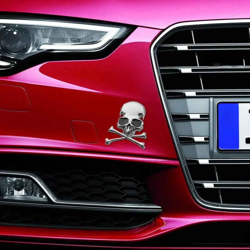 3D Stickers For Car Decorative Skull Car Stickers Automotive Tail Decor Horror Skeleton Ornament For Outdoor Travel Daily Life