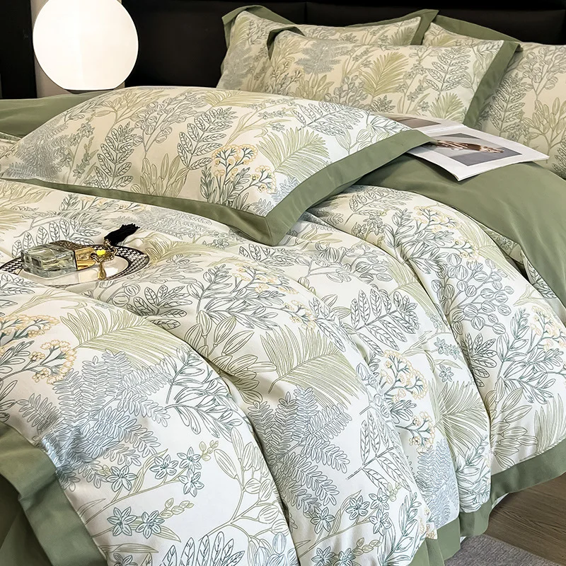 

Customizable American high-grade pure cotton abraded four-piece bedding