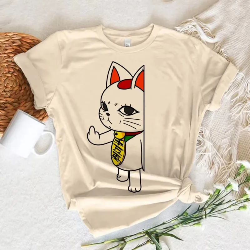 Dandadan Cat Anime لطيف مضحك مانغا تي شيرت للنساء الرجال توربو الجدة للجنسين تي شيرت Kawaii الجرافيك قصيرة الأكمام
