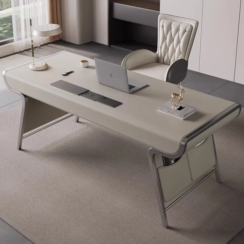 Organizer Desktop Executive Desk Plug Manager Shelf Standing Computer Office Desks Storage Luxury Mesa De Escritorio Home Office
