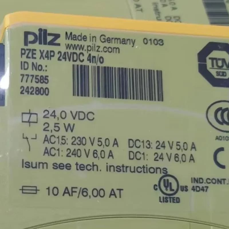 Pilz Pze X4 Safety Relay 10 A 250 V AC, Electromechanical 2 Channel