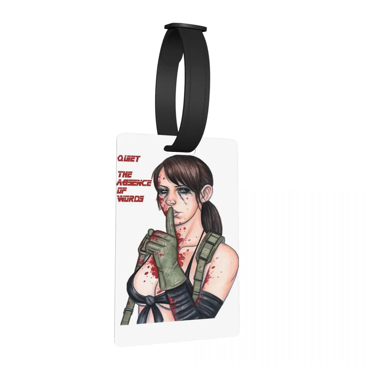 

Metal Gear Solid Game Quiet Luggage Tags Suitcase Accessories Travel Cute Baggage Boarding Tag Label Holder ID Name Address
