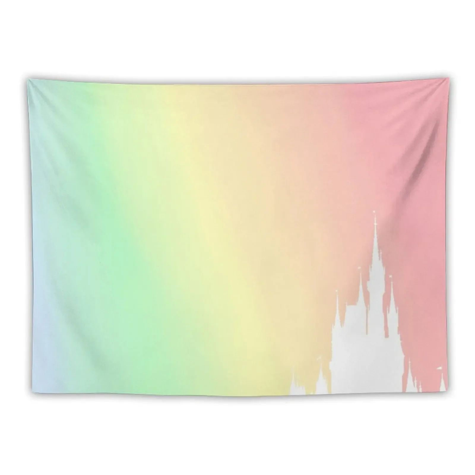 Pastel Magic Castle Tapestry Wall Decor On The Wall Tapestry