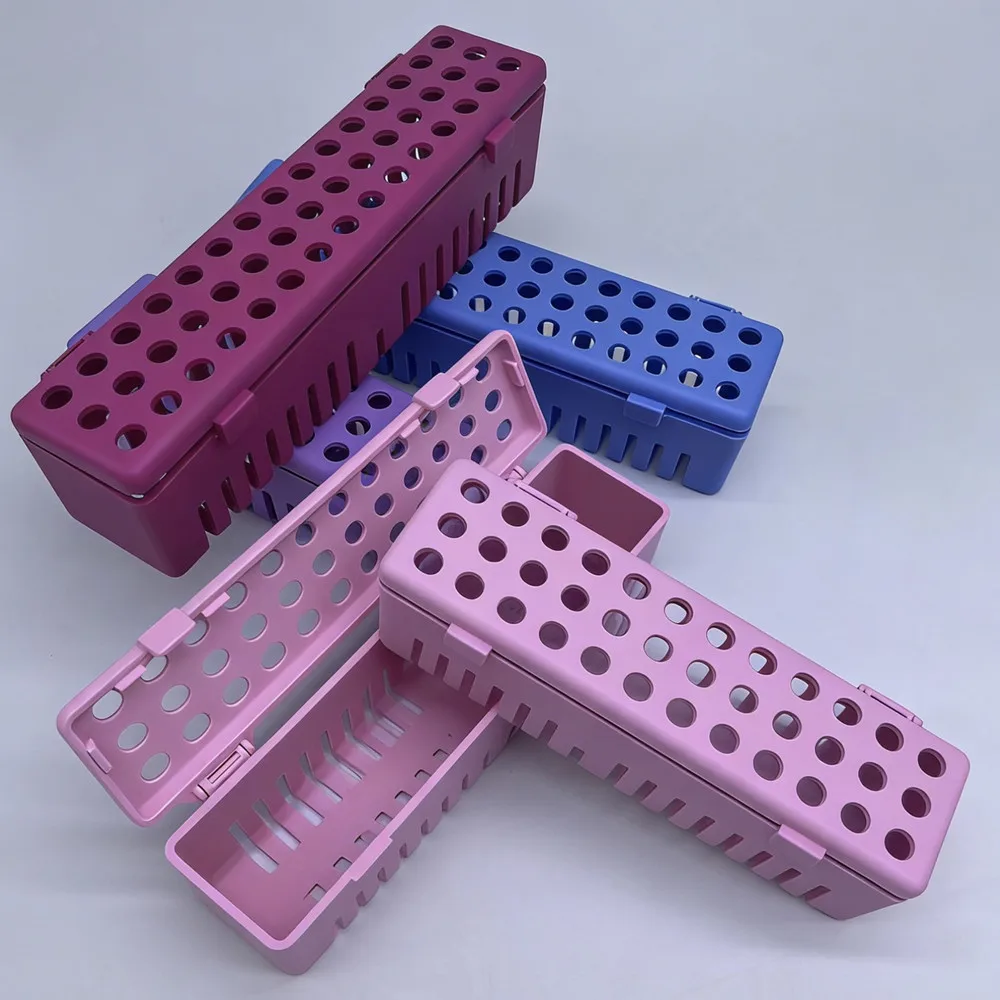 Multi‑Color Plastic Dental Instrument Sterilization Box Autoclavable Sterilizer Cassette Tray Case For Forceps Tooth Extraction