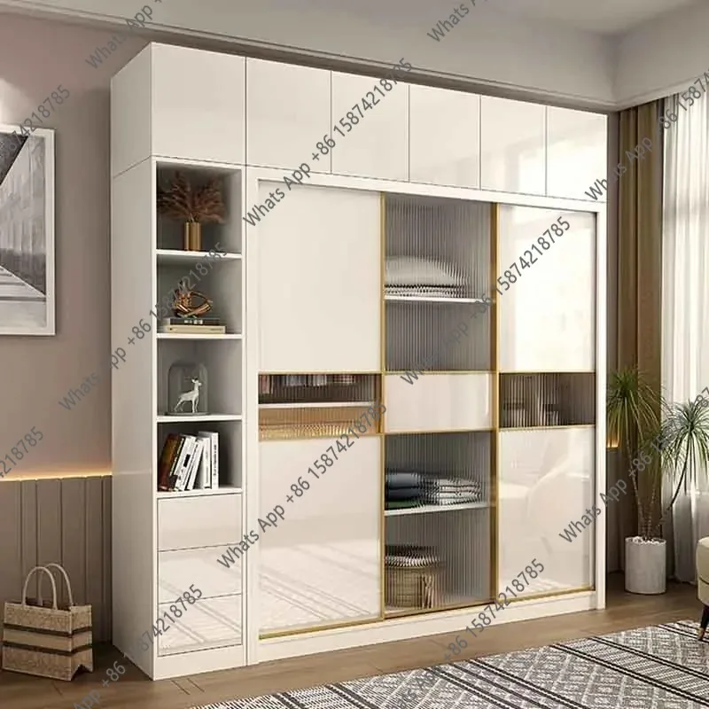 New Sliding Door Tall Wardrobes Orgnizer Aesthetic Stylish Wooden Wardrobe Bedroom Clothes Display Kleiderschrank Bedroom Furnit