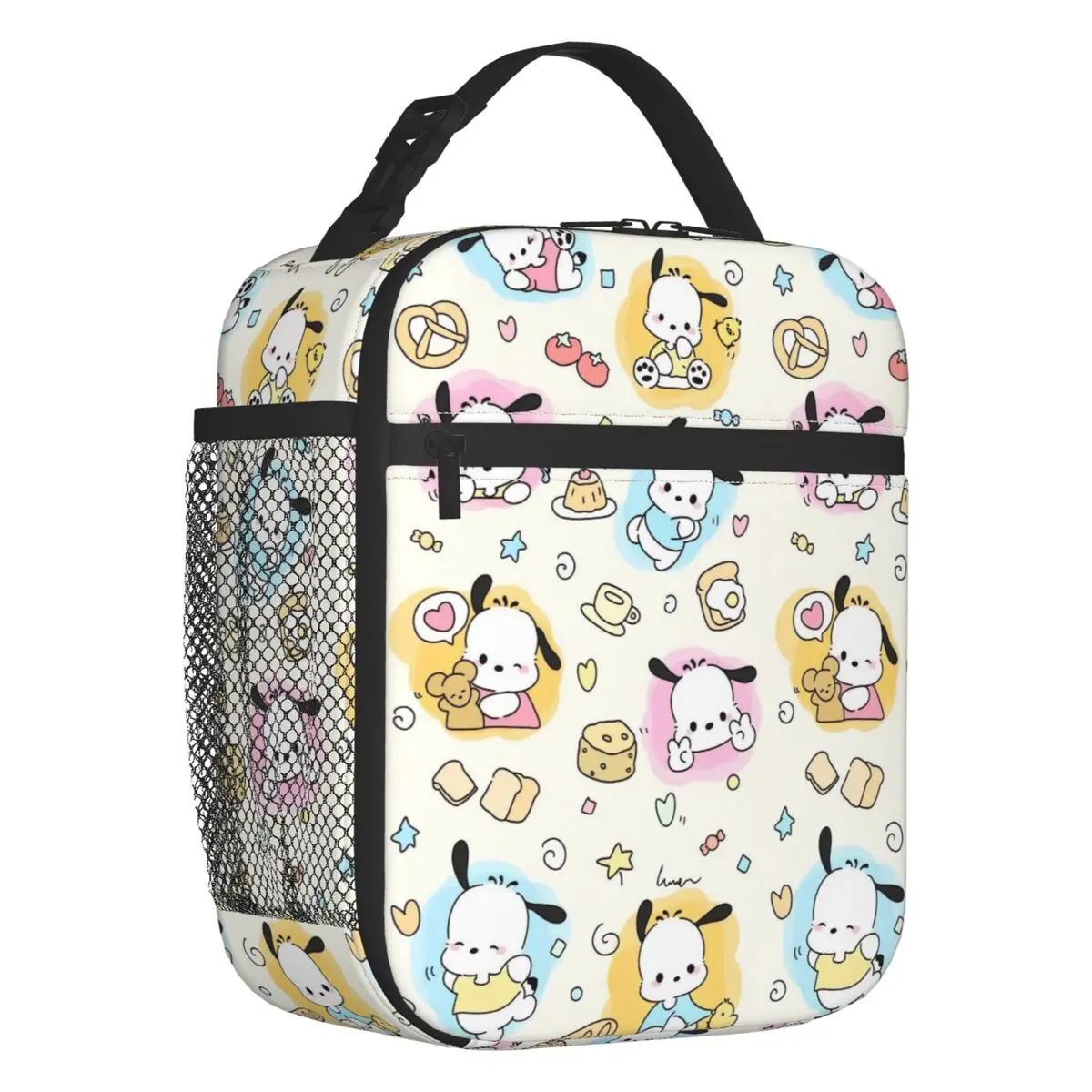 

Pochacco Cute Cartoon Thermal Insulated Lunch Bag Fashion Pattern Portable Lunch Container for Outdoor Camping Travel Food Box