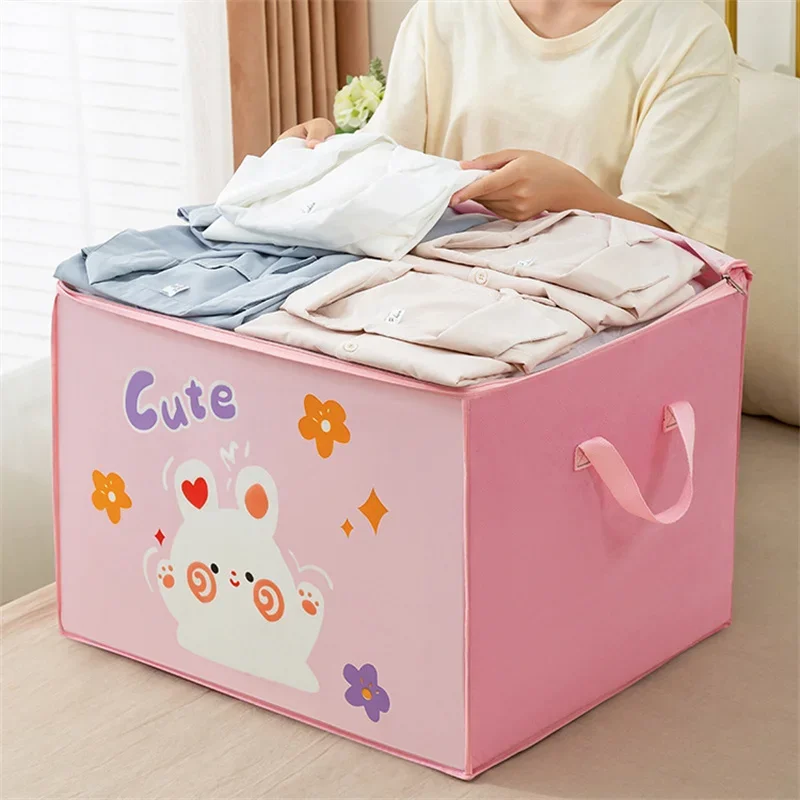 

Clothes Quilts Storage Bags Cartoon Prints Student Moving Bags Large Capacity Dormitory Sorting Clothes Quilts Storage Boxes