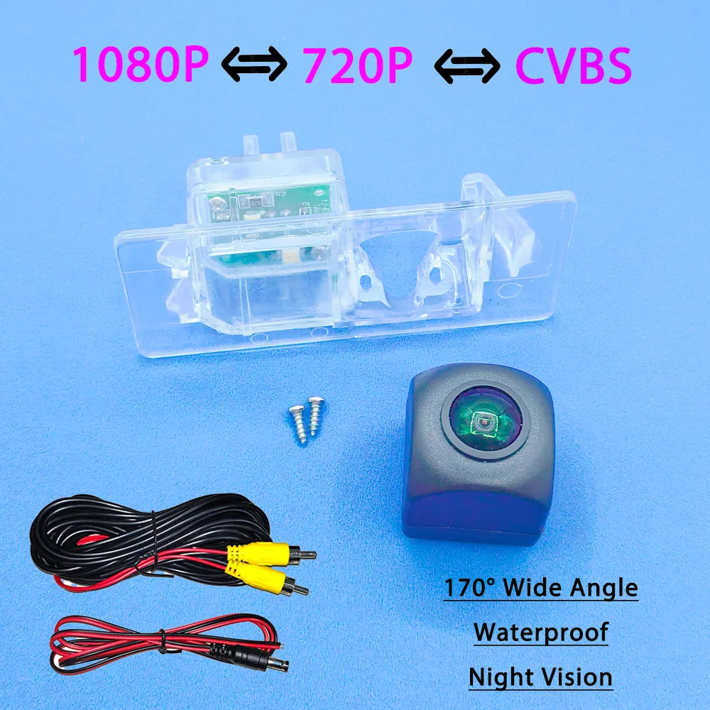 For Audi A4L A6L A3 A1 S3 Q3 Q5 VW Volkswagen Golf Sportsvan Touareg Porsche Car 170° AHD 1920x1080P Vehicle Rear View Camera