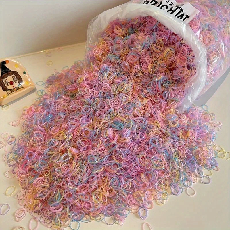 

100 pcs/bag, colored headband, headband, ponytail fixing belt, hair accessories, multi-color optional, suitable for birthday parties and graduation ceremonies, a must for ponytails.