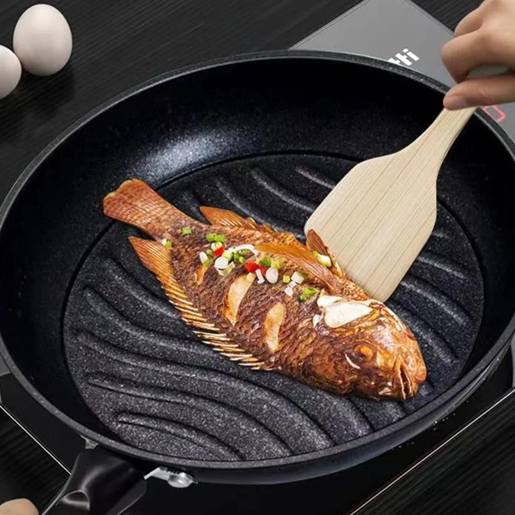 

Medical Stone Non-Stick Frying Pan Flat Bottom Easy Clean Comfort Handle Steak Pancake Cookware Kitchen Supply Home Restaurant