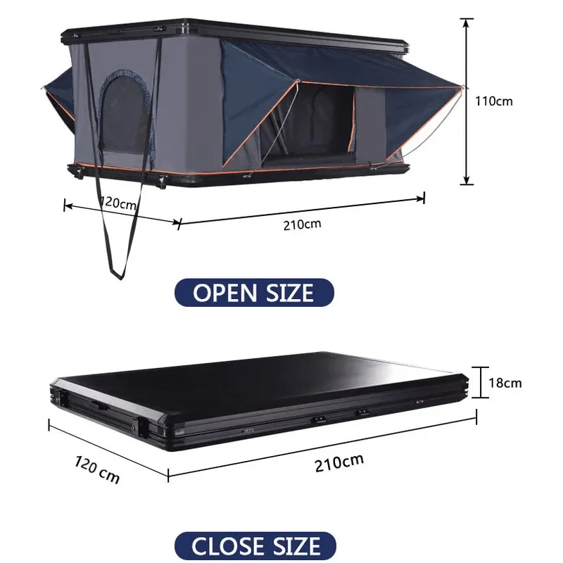 

Палатка на крышу автомобиля для 4 человек, алюминиевая, жесткая, для внедорожников 4x4, пикапов и SUV