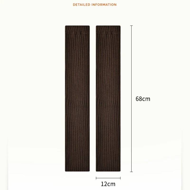 JK Japanese Style Leg Warmers Y2k Girls Thigh High Stockings Women Leg Warmers Autumn Winter Knitted Foot Cover Knee High Socks