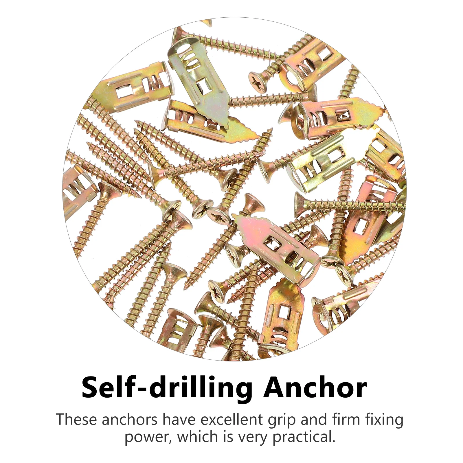 50 قطعة مسامير التوسع المعدنية الذاتي الحفر جدار مرساة جوفاء جدار التنصت المسمار وقت طويل استخدام دريوال مرساة توسيع مسامير