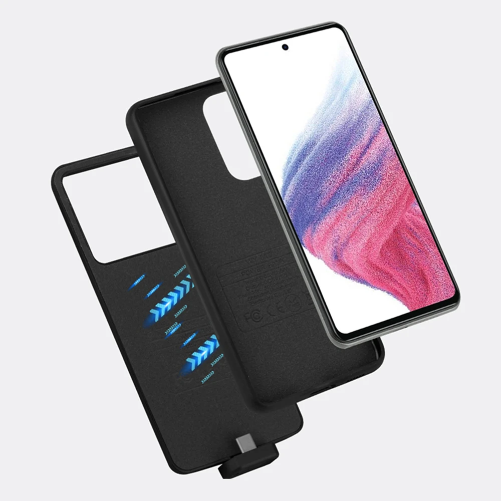 5000Mah Battery Charger Case For Samsung Galaxy A53 5G Battery Cases A53 Charging Cover For Samsung A53 Power Case Bank