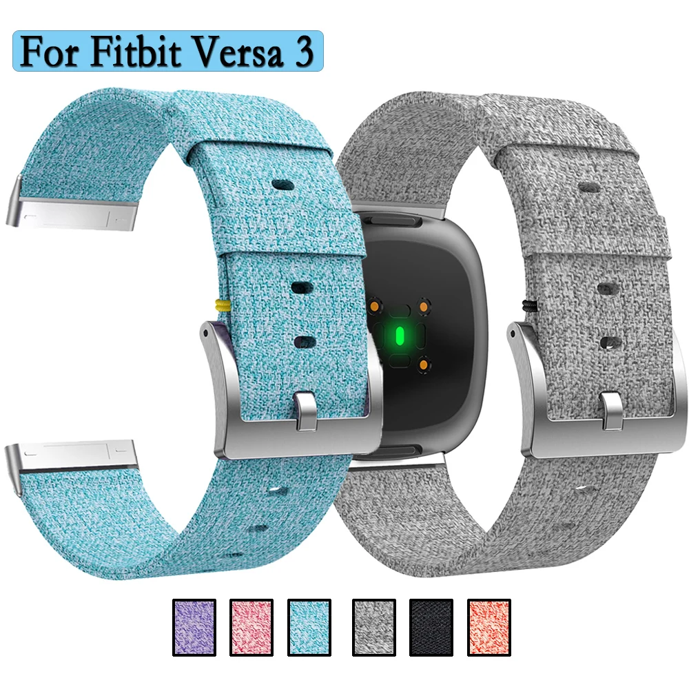 Для Fitbit Versa 3, высококачественный холщовый ремешок с принтом, ремешки для часов Fitbit Sense, красочный сменный браслет для умных часов Для Fitbit Versa 3, высококачественный холщовый ремешок с принтом, ремешки для часов Fitbit Sense, красочный сменный браслет для умных часов