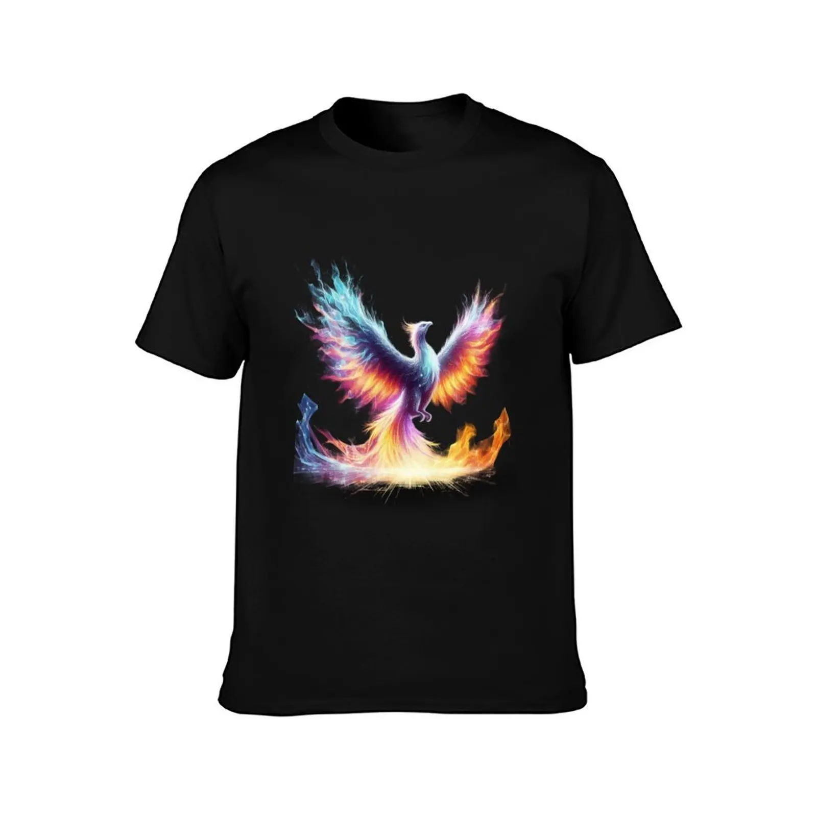 Phoenix vivid color T-Shirt Basic Solid Tee for Daily Use T-Shirt