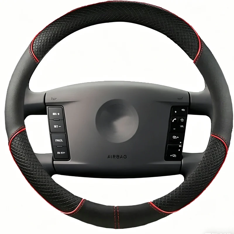 Black Microfibre Leather Car Steering Wheel Cover For Volkswagen VW Touareg Phaeton 2002-2010 Custom Auto Steering Wheel Case