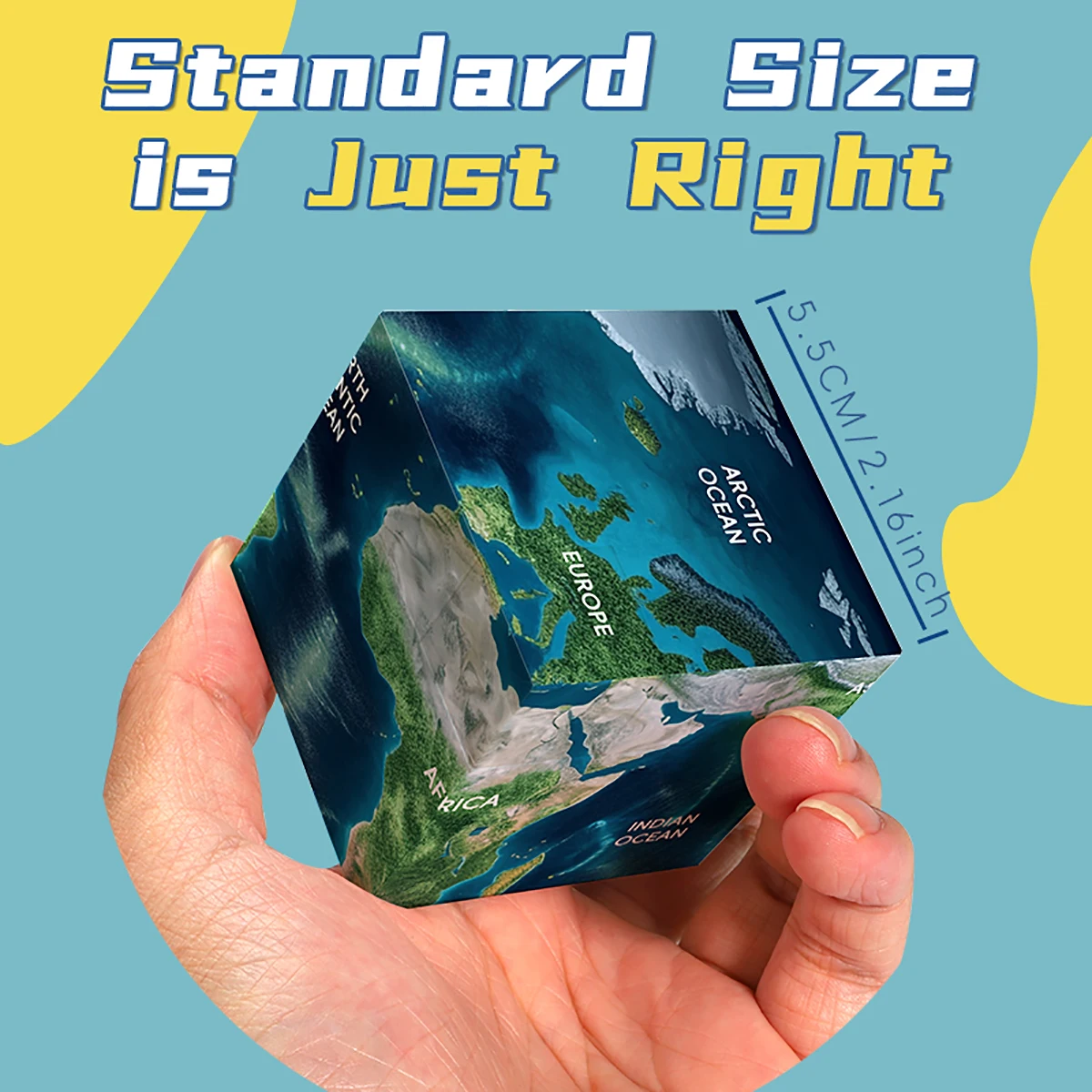 Magiczna Kostka 3x3x3 3D UV Mapa Świata układanka antystresowa profesjonalna płynna gra szybkościowa zabawka dla dzieci prezent