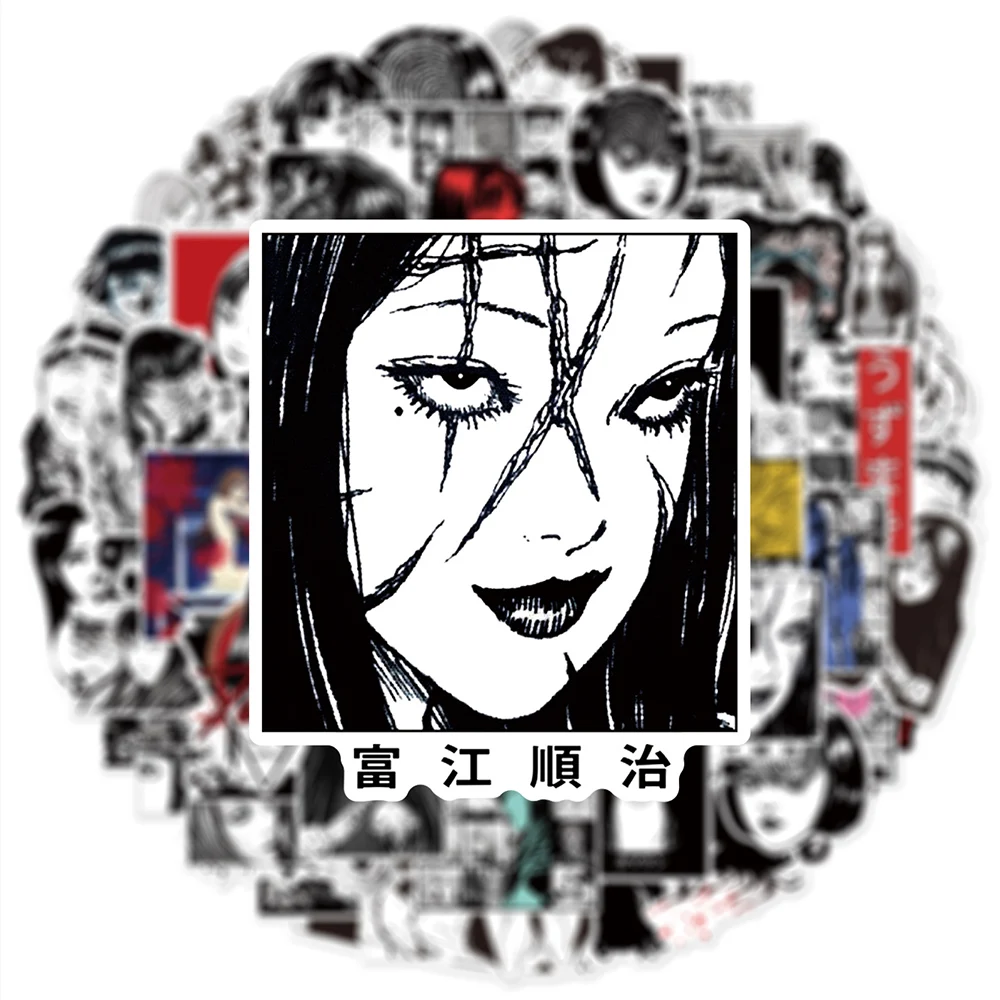 10/30/50pcs Tomie Junji Ito Stickers Horror Anime Sticker Aesthetics Skateboard Suitcase Laptop Tomie Kawakami Graffiti Decals