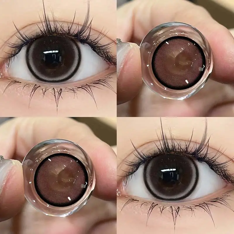 Duoxiu 2Pcs Color Colored Contact Soft Circular Lenses Beauty Pupil Large Diameter 14.5mm Black Lens Makeup Free Shipping