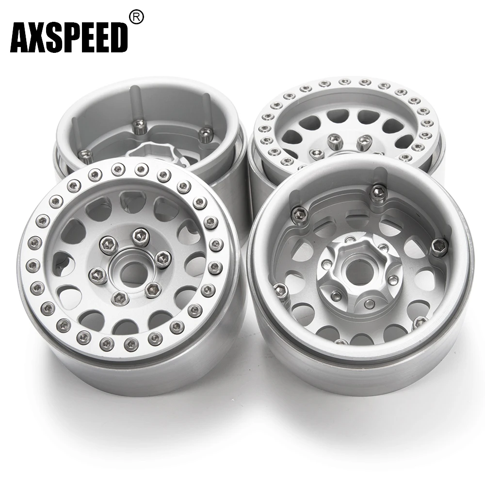 

AXSPEED 4 шт. алюминиевый сплав 1,9 "Beadlock Колесные диски для Axial SCX10 1/10 RC Гусеничный автомобиль, запасные части