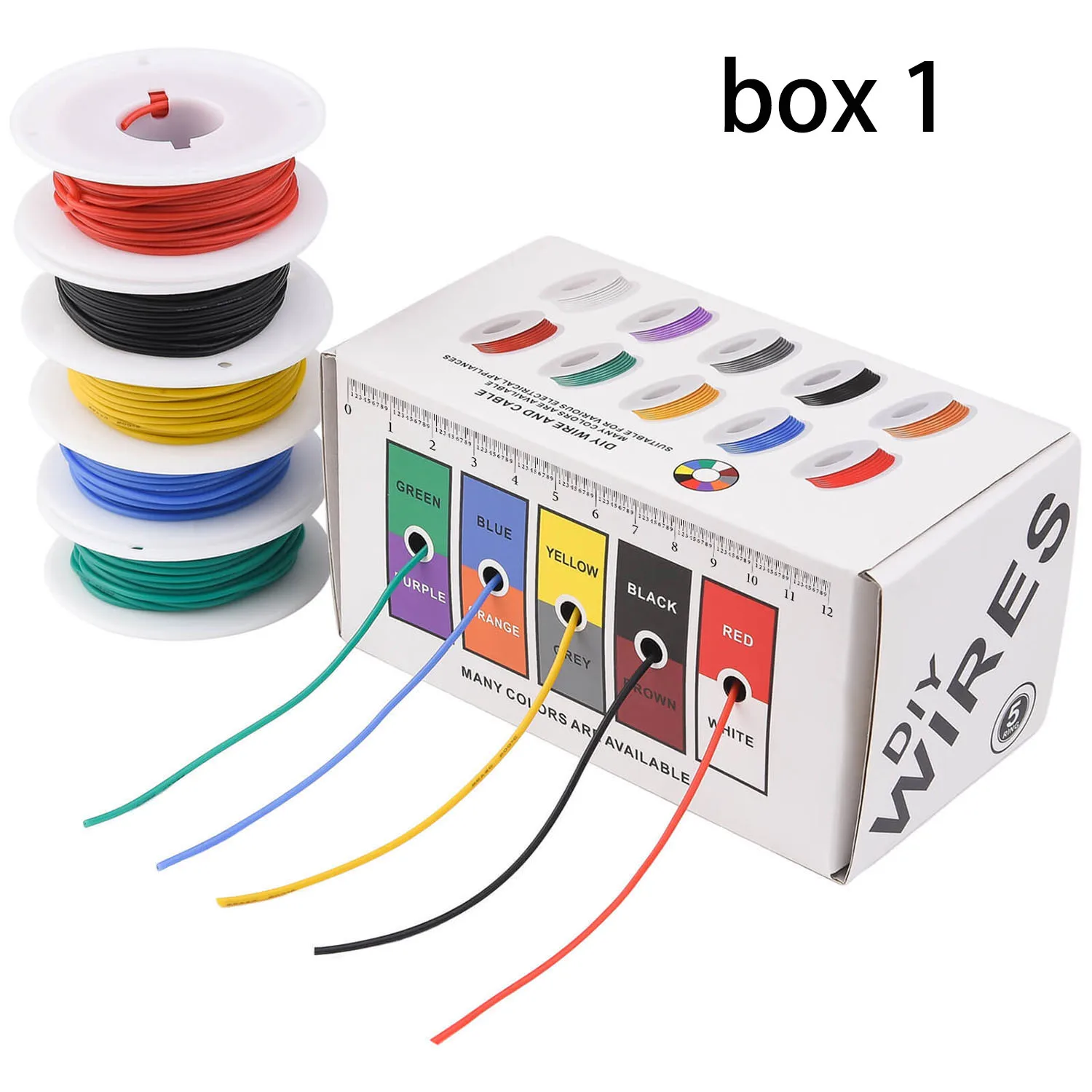 20/22/24 AWG Stranded Electrical Wire Soft Flexible Silicone Tinned Copper Wires 18 Gauge Hookup Wire Cable 5m or 10 each color image 5