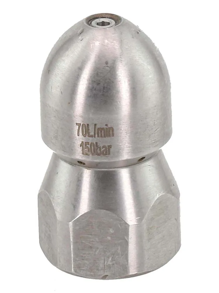 High-Performance Drain for jetter Nozzle Rated 70 Liters per Minute for Clearing Stubborn Blockages in Indoor and Outdoor Drains
