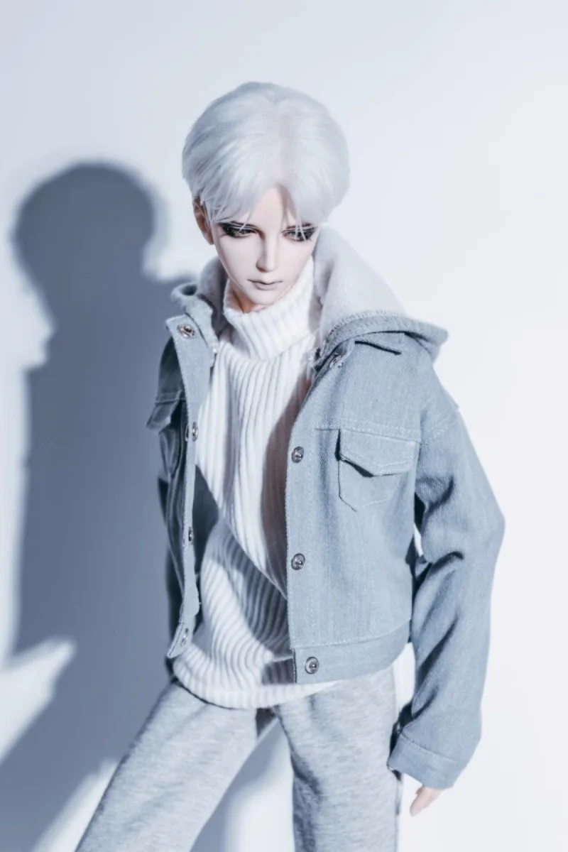 

BJD doll clothes hooded denim jacket jacket hat detachable 1/4 1/3 MSD SSDF Uncle ID75 size doll accessories