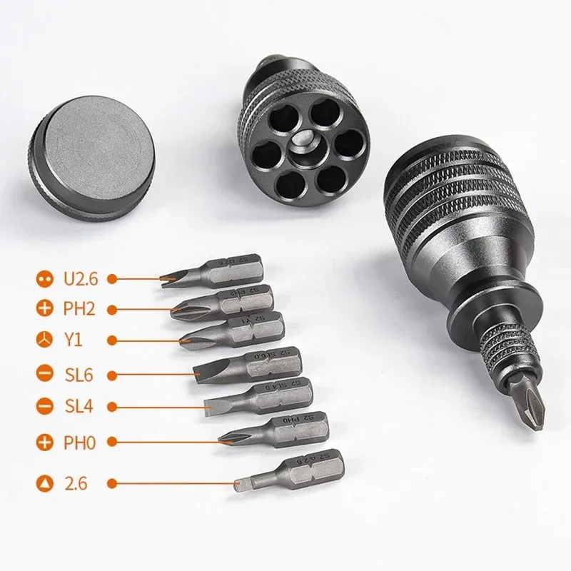 6 In 1 Multifunctional Screwdriver Bit Set Slotted Phillips Triangle S2 Screwdriver Tools