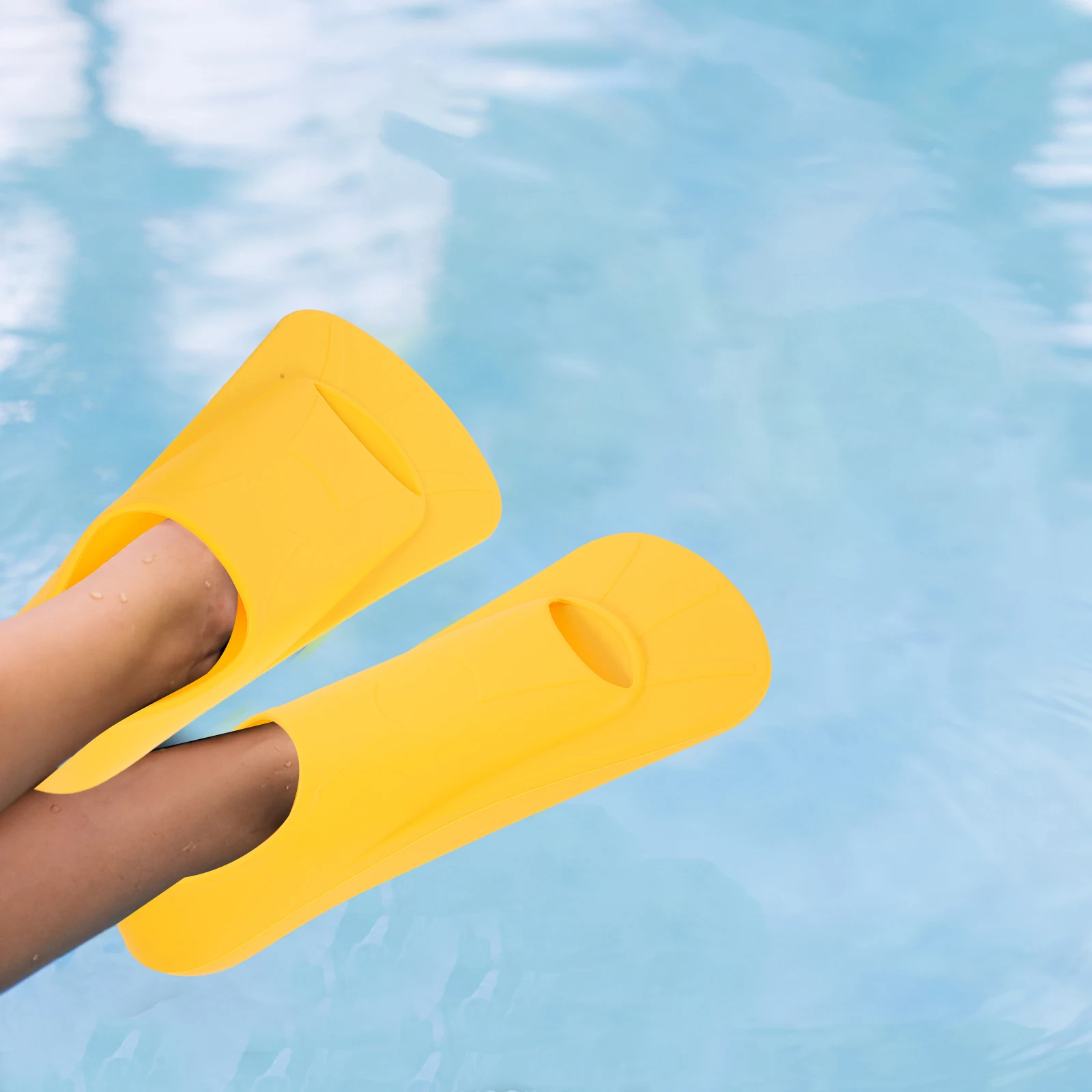 

on The Lap Fins Child Swim Paddles Silica Gel Diving Flippers Swimming for Adults