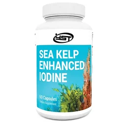 Seaweed enhanced iodine -200 micrograms high-quality iodine seaweed mixture including blue-green algae and kelp -60 capsules