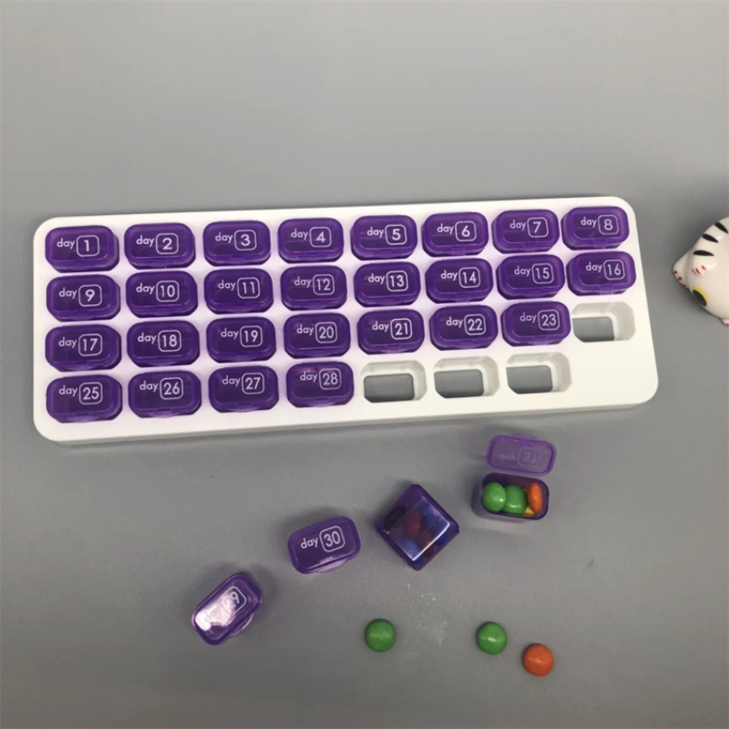 

31-Day ABS Pill Organizer for Daily Medication - Portable and Senior-Friendly