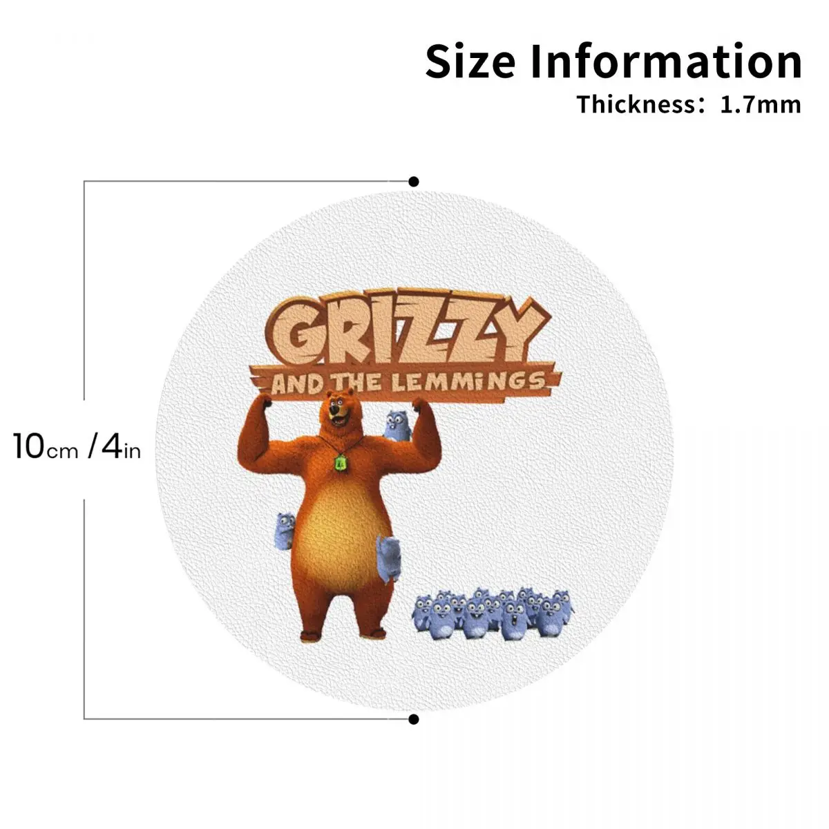 

Подставки Grizzy And The Lemmings, кожаные салфетки, водонепроницаемые изоляционные кофейные коврики для дома, кухни, обеденные подушечки, набор из 4 шт.