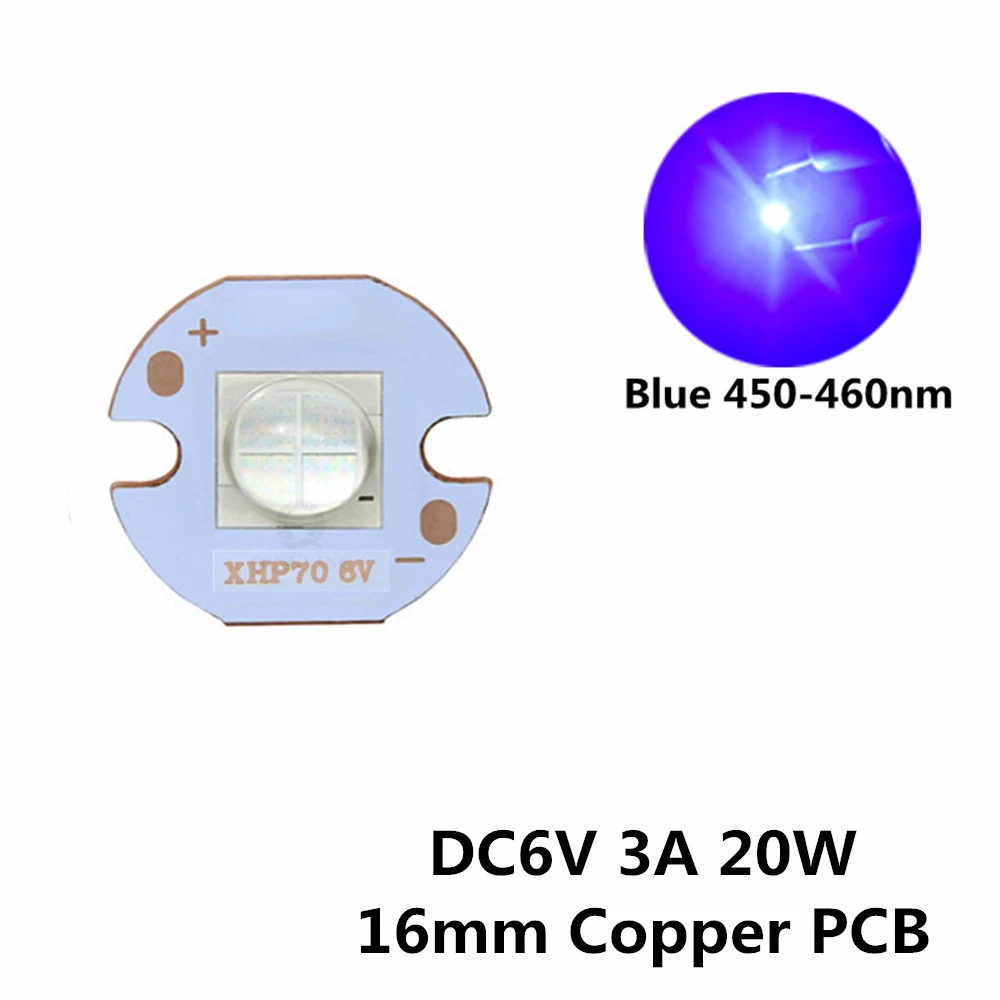 1pcs 20W 3V 6V 12V Led replace XHP70.2 XHP50.2 Diode Emitter Cool Warm White Blue for Flashlight lamOn Copper Board Accessory