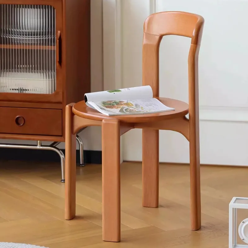 Medieval Rey Dining Chair Solid Wood French Table Stool Designer Senior Minimalist Internet Celebrity Vintage Chairs