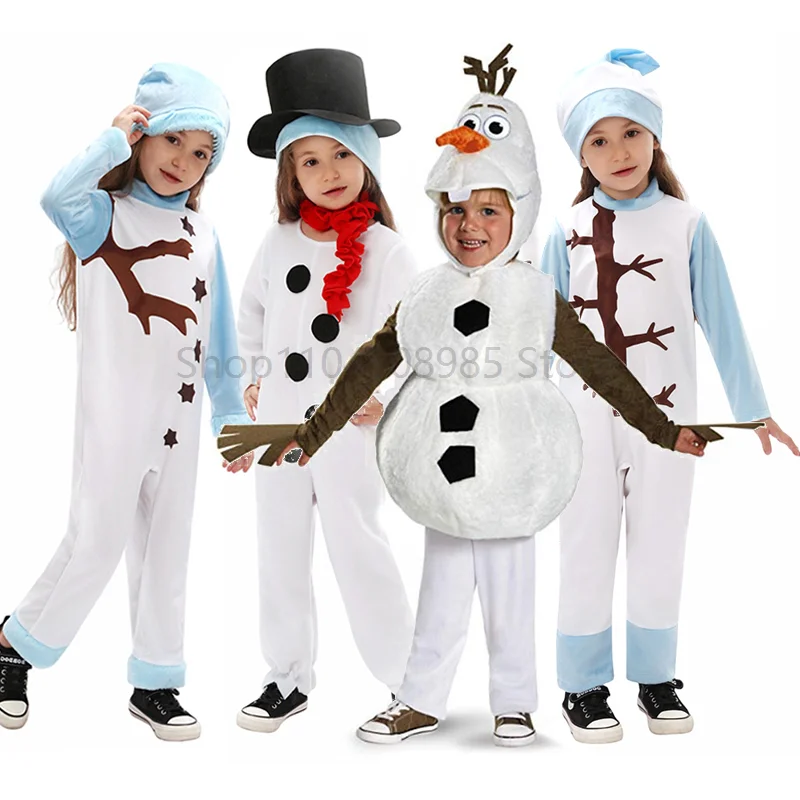 

Girls Christmas Outfit Toddler Jumpsuit Boys Fancy Dress Up 2026 New Year Winter The Snowman Costume for Children