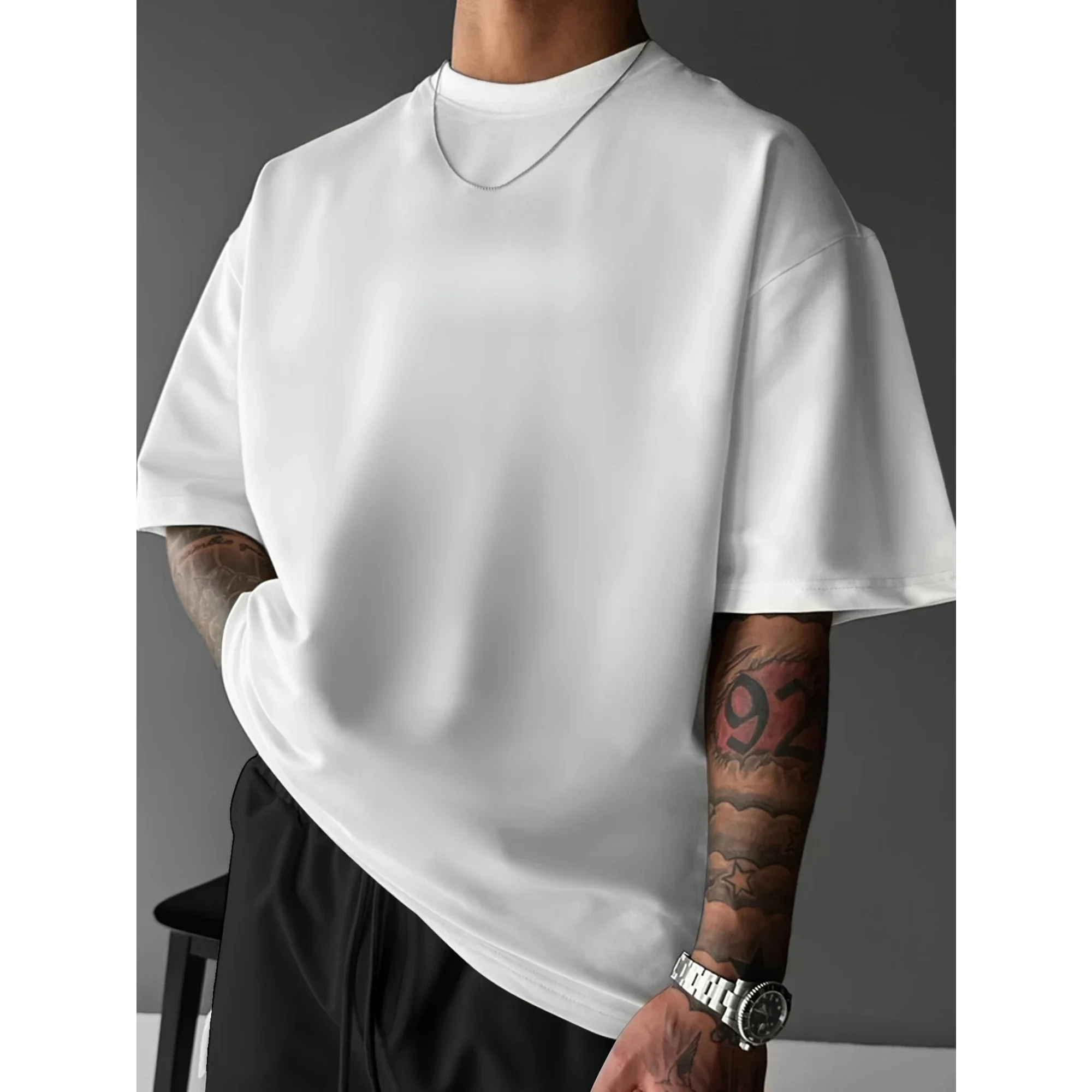 �Pizza ist immer die Antwort“ Grafik-T-Shirt für Männer und Frauen, lustiges Essen, Streetwear, ästhetisch, lässig, Baumwolle, kurzärmelig – Detail 8