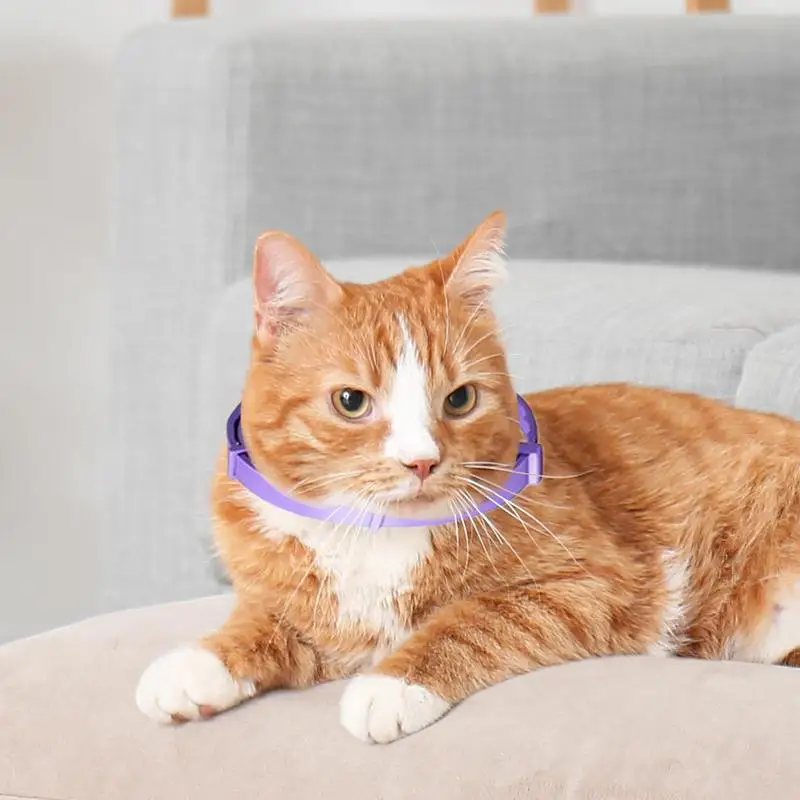 Pet Calming Collar 4x Relaxing Comfortable Breakaway Collars Adjustable Cat Collar Efficient Relieve Stress Collar Stress